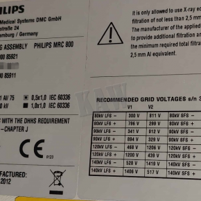 販売中 989000085911 PHILIPS MRC 800 X線管